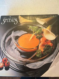 Crystal Clear Studios Glass Chip & Dip Serving Set