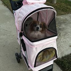 Gorgeous Pink Pet Stroller Like New Used Once