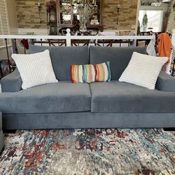 3 DAYS OLD BEAUTIFUL VELVET COUCH, LOVE SEAT, OTTOMAN