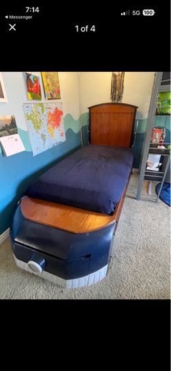 Twin Trundle Train Bed