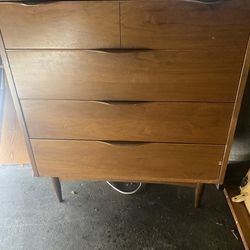 mid century dresser solid wood 