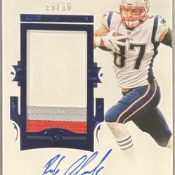 2021 Panini Flawless Rob Gronkowski Sapphire Patch Auto /10 #PA-RGR