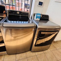 LG TOP LOAD WASHER AND DRYER