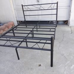Black Metal Full Size Bed Frame Used - Pickup Only. 