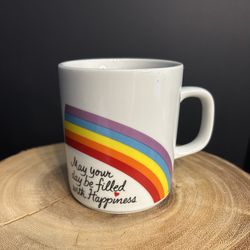 Vintage 1984 Avon Easter Rainbow Happiness Mug 8oz