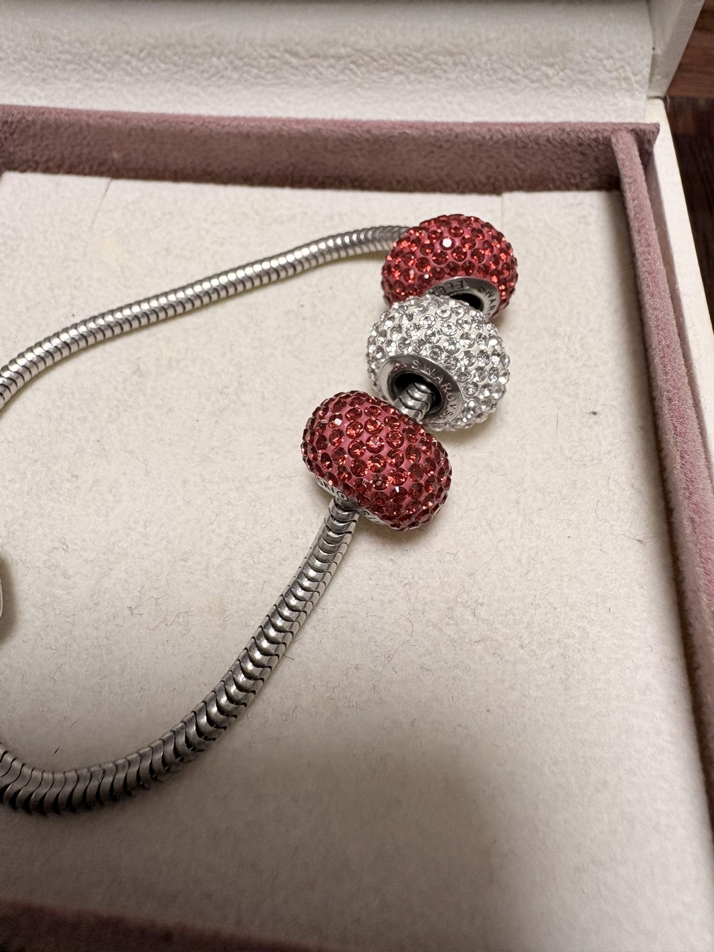 3 Swarovski Crystal Charms