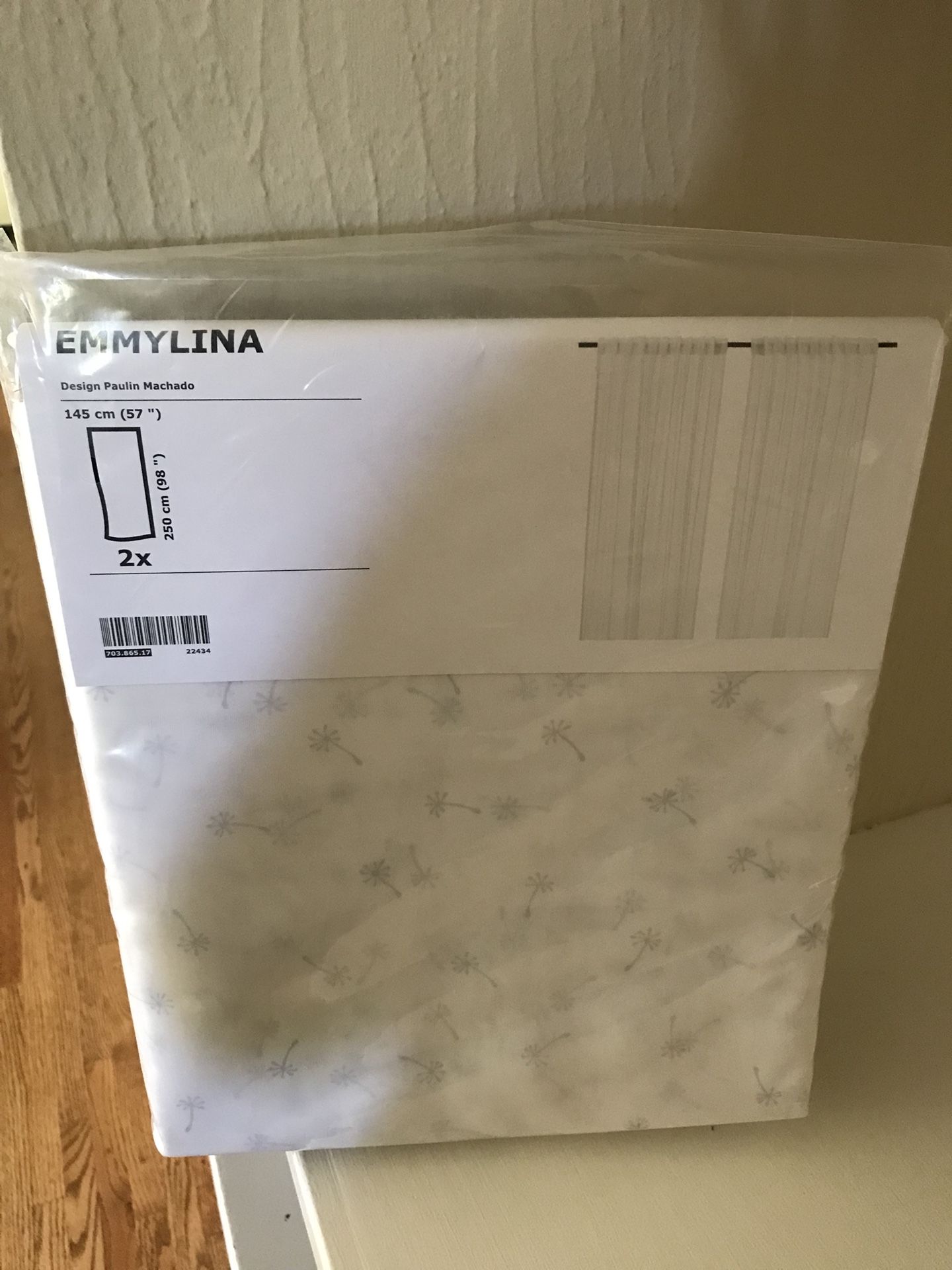 IKEA Emmylina curtains, I bought 2 set and too long for my windows,brand new never used.