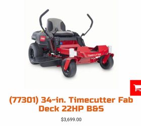 Toro Time Cutter 22HP 34 inch lawn mower