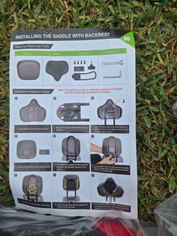 E Bike Saddle with backrest