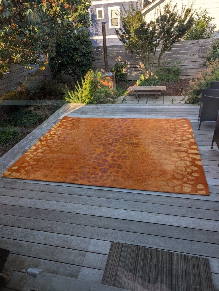 Free Orange Area Rug 8x10