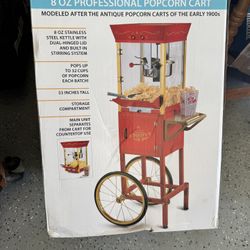 Nostalgia 8 Ounce Professional Popcorn Cart