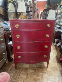Vintage wood dresser chest of drawers 44 by 34 by 18