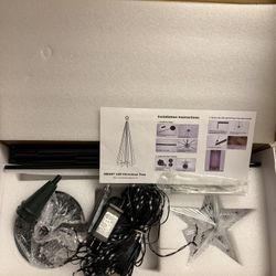 MuliVid 6Ft 240 LEDs Christmas Cone Tree Lights,RGB Outdoor Christmas Tree Lights with Remote Control, Waterproof String Lights Holiday Decorations fo