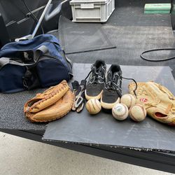 Baseball gloves, cleats balls, everything for $30