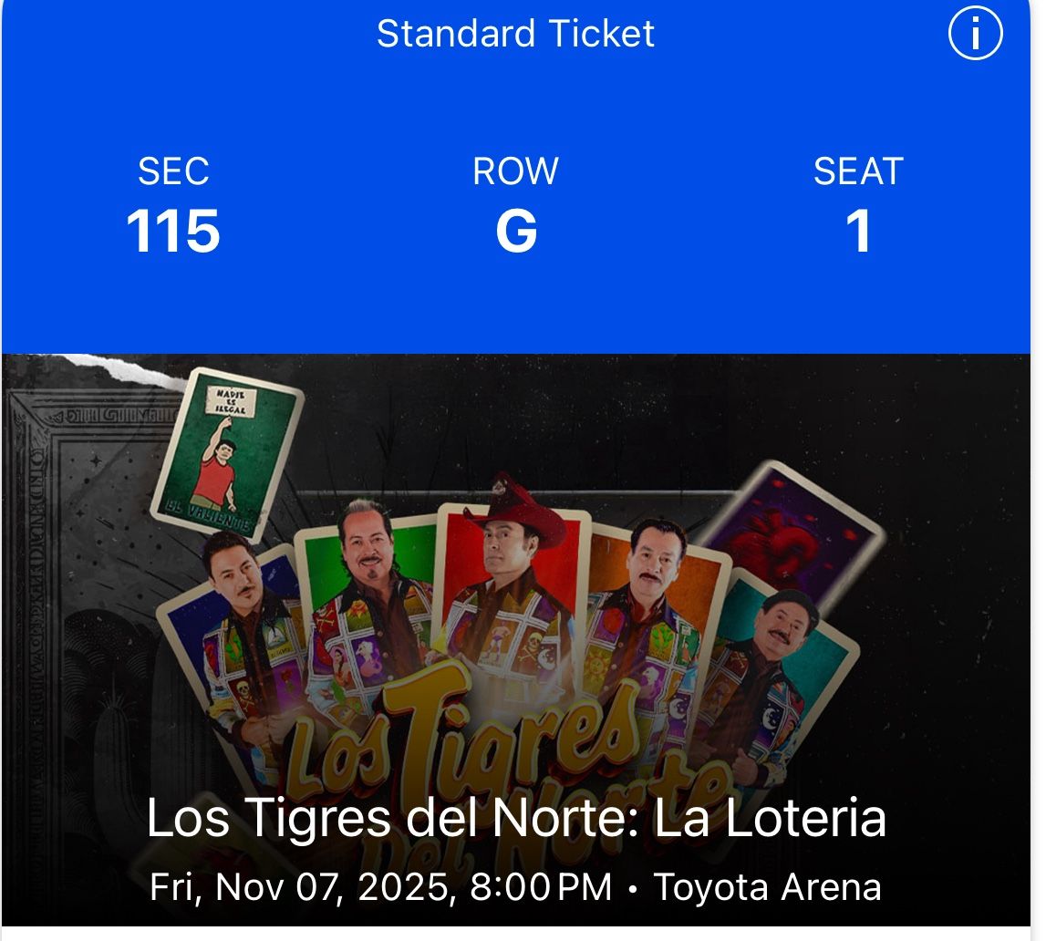 Two Tickets $90 For Both