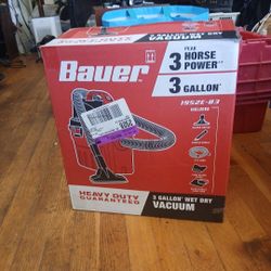 BAUER 3 GALLON WET DRY VACUUM