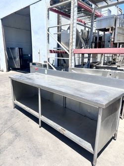 8ft stainless steel table