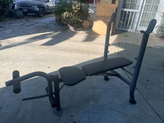 Bench With Weights And Bar