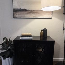 Modern Black Accent Cabinet / Storage Cabinet — Excellent Condition