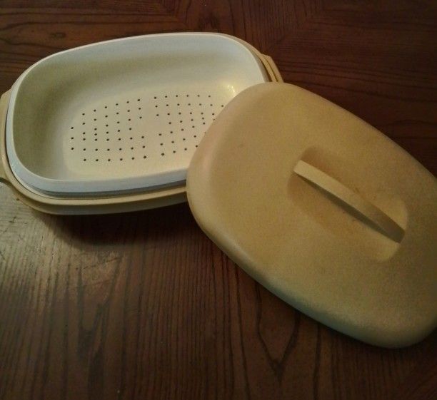 Vintage Tupperware Vegetable Steamer Strainer 3pc.