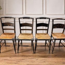 Hitchcock Chairs, Antique, Set Of 4