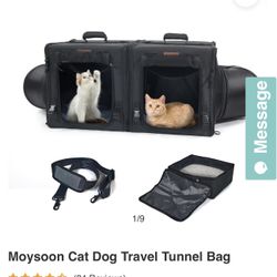 Moysoon Cat Dog Travel Tunnel Bag