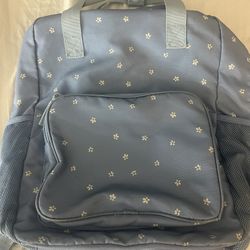 Girls Flower Blue Backpack Kids