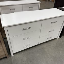 New! 6-Drawer White Dresser, bedroom dresser, white finish dresser, clothing storage unit, bedroom closet, closet storage, cabinet, Dresser, matching 
