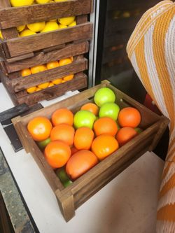 4 boxes of artificial fruit
