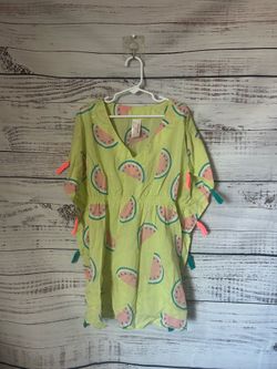 Lime Green Watermelon Print Cover-Up from cat&jack size 7/8