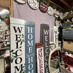 Outdoor Decorative Decor Porch Sign 72 Inches Tall 2 Sided 