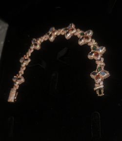 18 k Gold Plated Rose-gold Clover Bracelet 