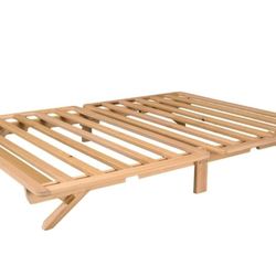 Folding Solid Wood Queen Bed Frame