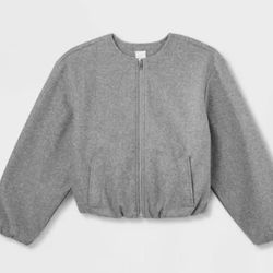 Women's Felt Bomber Jacket A New Day Large