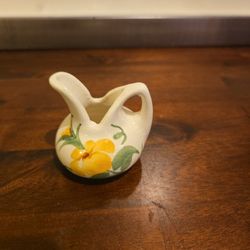 Mini Handmade Pottery Pitcher – Signed – 2”