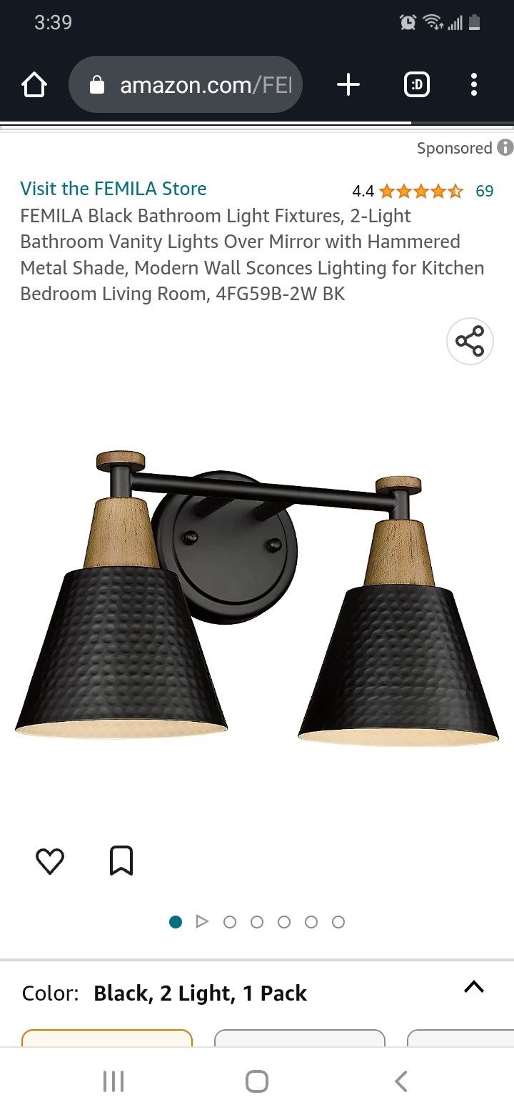 Modern 2 Light Vanity Fixture-New