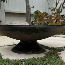 Wrought Iron Fire Bowl / Fire Pit – Rustic Modern Outdoor Piece