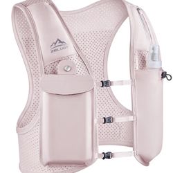 Running Vest for Women Men, USA Original Patent, Adjustable Chest Straps Running Hydration Vest with 500ml Soft Flask, Lightweight Reflective Hydratio