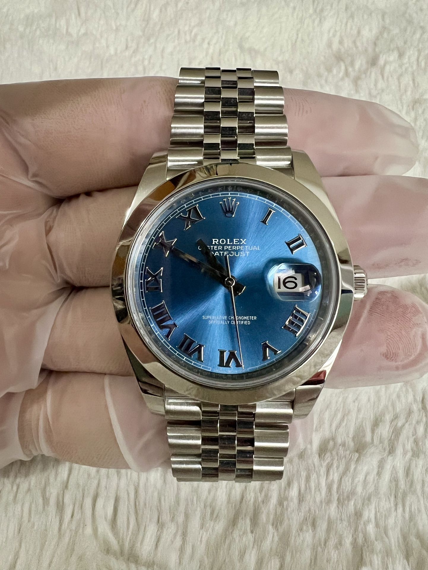 Brand New Never Worn Sept 2024 Rolex Datejust 41mm Azzurro