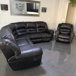 Living Room Sectional Reclining Sofa with Recliner