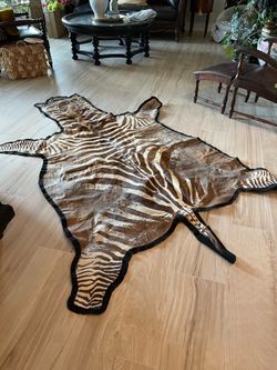 African Zebra Skin Rug