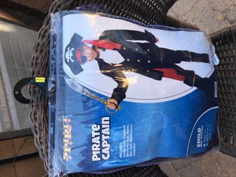 NEW HALLOWEEN CHILD SIZE MEDIUM (8-10) PIRATE CAPTAIN COSTUME