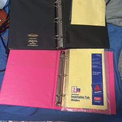5 1/2” X 8 1/2” Binders W/dividers