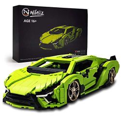 Nifeliz Mini Sai Sports Car Moc Building Blocks And Construction Toy, Adult Collectible Model Cars Set To Build, 1:14 Scale Sports Car Model