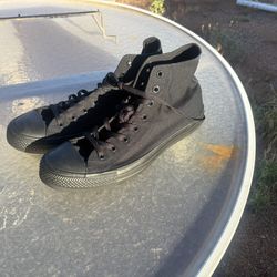 Mens Converse Hi Top Black Size 13 Barely Used