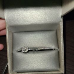 Zales wedding / engagement diamond bridal set 