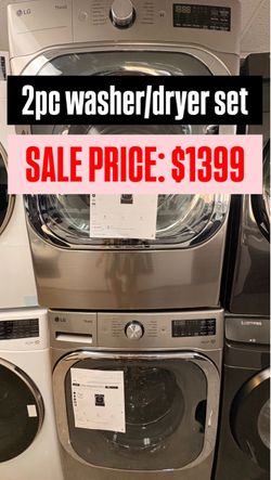 LG big face washer and dryer set
