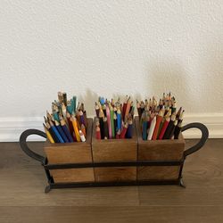 Colored Pencils And Holder