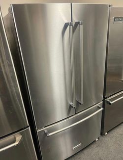 Stainless Steel French Door Refrigerator, Excellent Condition with IceMaker