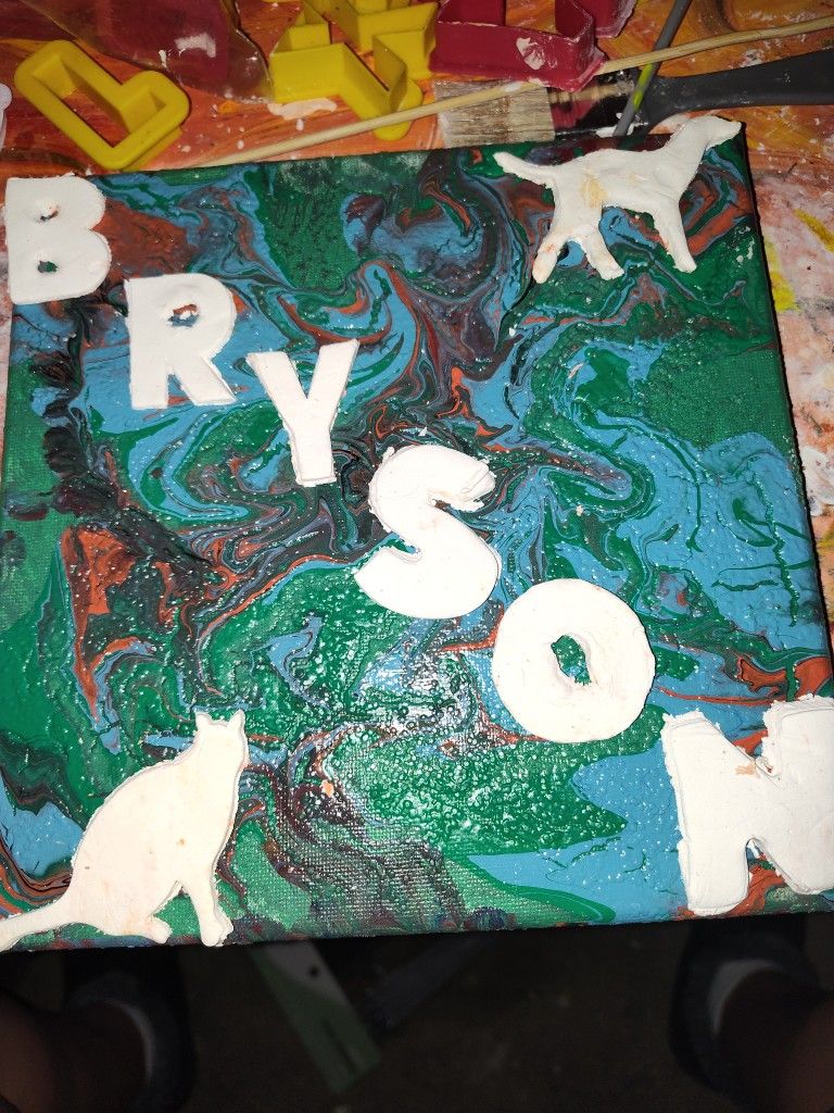 Poor Painting With Clay Name And Or Shapes